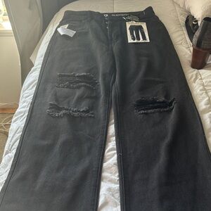 SONG 90s Boyfriend Black Jeans